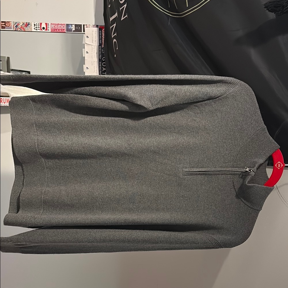 Banana Republic Gray Zip Up Sweater